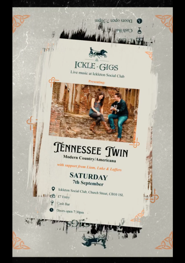 Preview image for blog post - Tennessee Twin - Double gig weekend coming up!