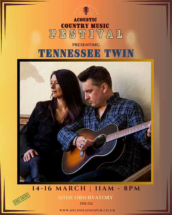 Preview image for blog post - Tennessee Twin - Three weeks until the Acoustic Country Music Festival at London's O2!