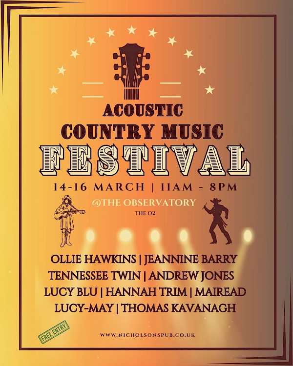 Preview image for blog post - Tennessee Twin - One week to go until C2C and the Observatory Acoustic Country Festival at the O2!