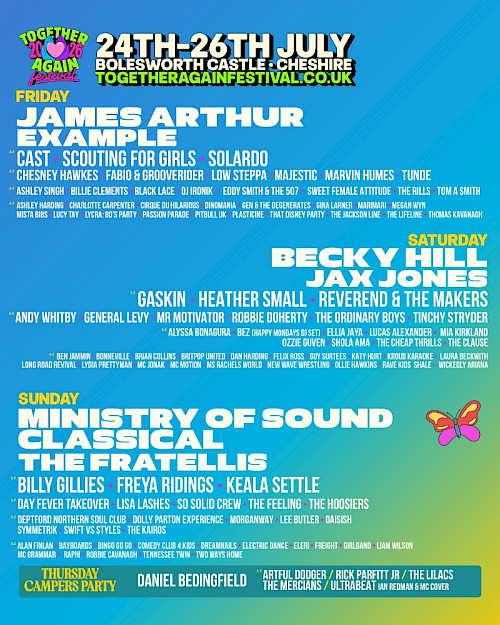 Poster for Tennessee Twin playing Together Again Festival in Chester on 26 July 2026
