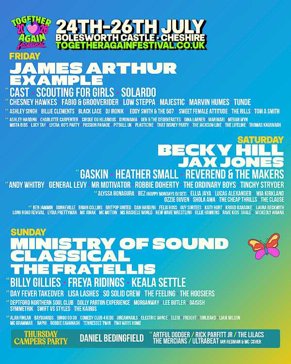 Preview image for blog post - Tennessee Twin - ** Festival Announcement! **. Tennessee Twin at 'Together Again' Festival - 26 July 2026