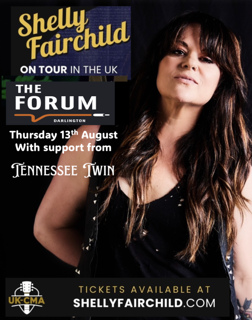 Poster for Tennessee Twin playing The Forum, Darlington - supporting Shelly Fairchild in Darlington on 13 August 2026
