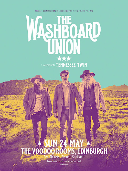 Poster for Tennessee Twin playing Voodoo Rooms - Supporting The Washboard Union in Edinburgh on 24 May 2026